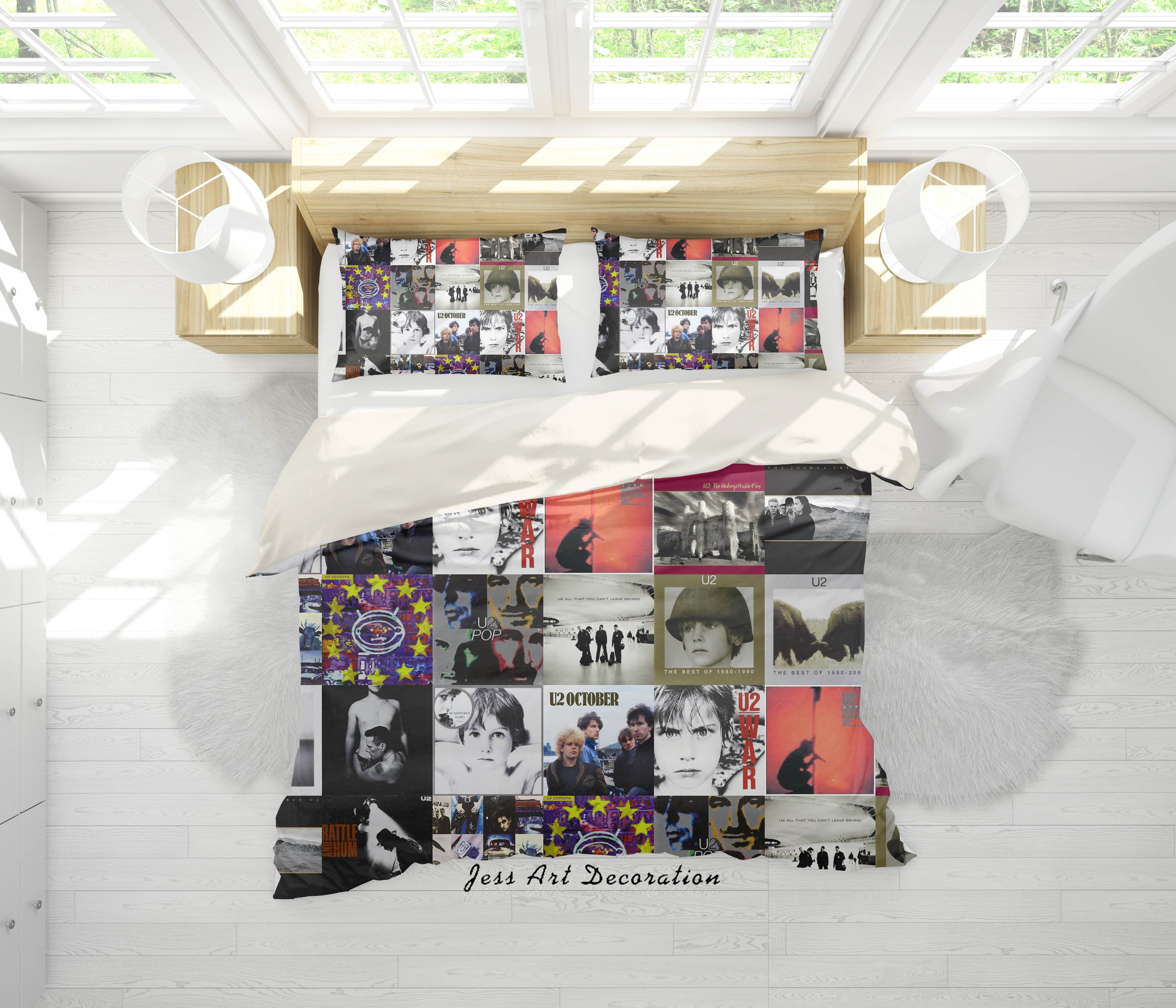 3D Music Band U2 Quilt Cover Set Bedding Set Pillowcases 04