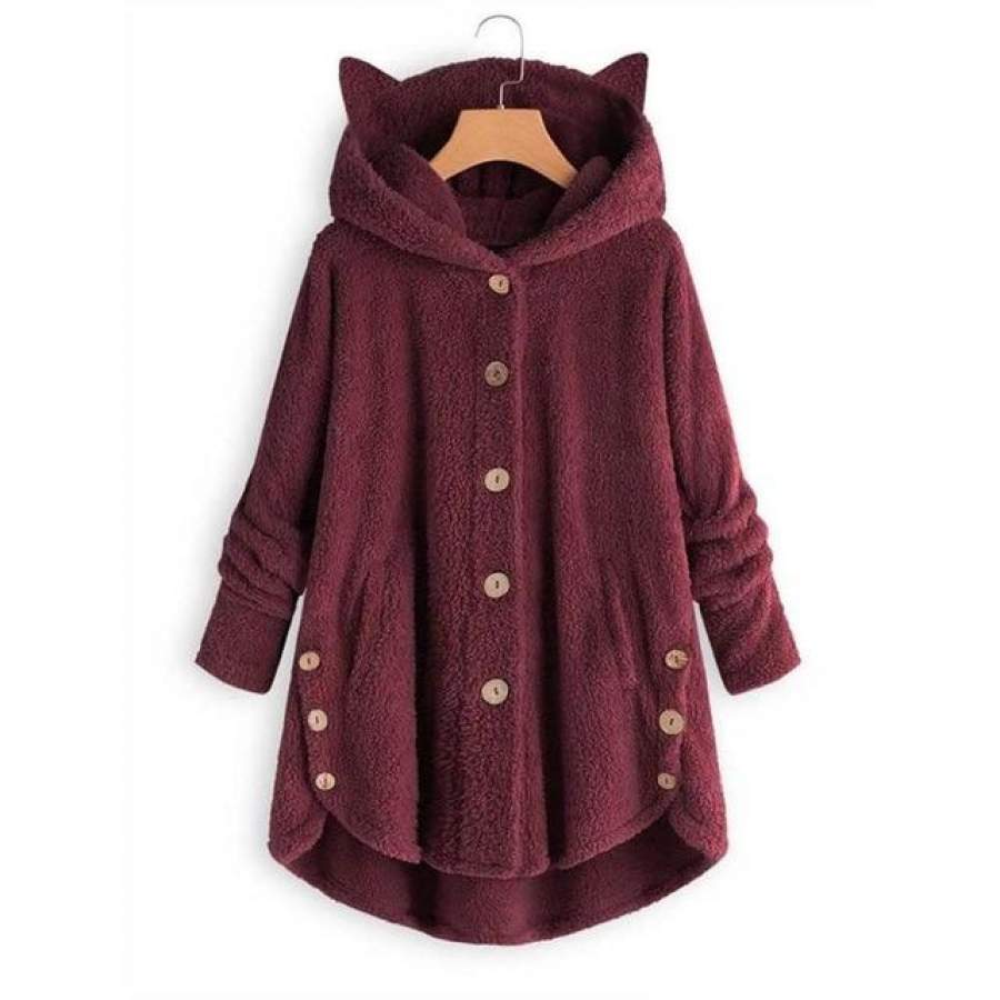 Winter Warm Jacket Loose Long Hoodie