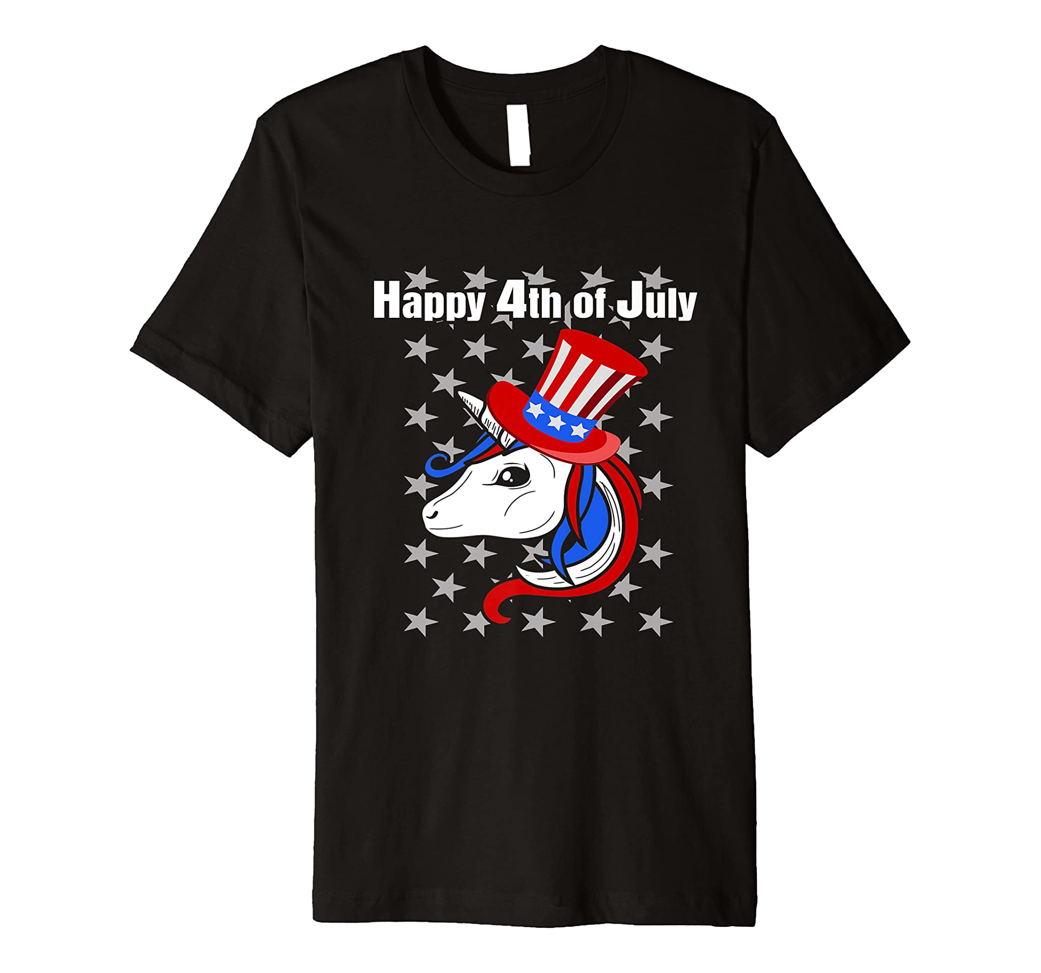 Happy 4th of July Independence Day Unicorn Fun Premium T-Shirt