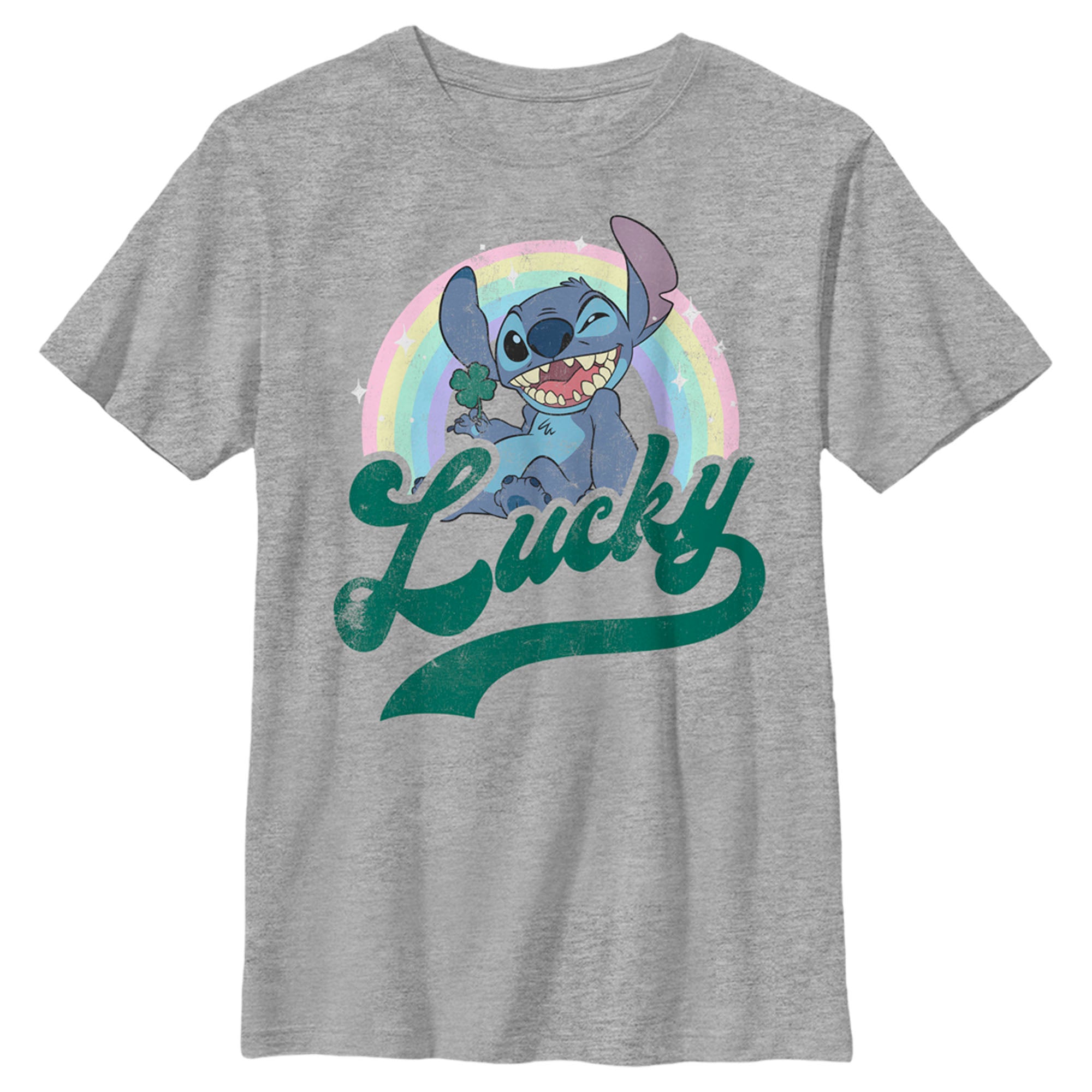 Boy’S Lilo & Stitch Distressed Lucky Wink T-Shirt