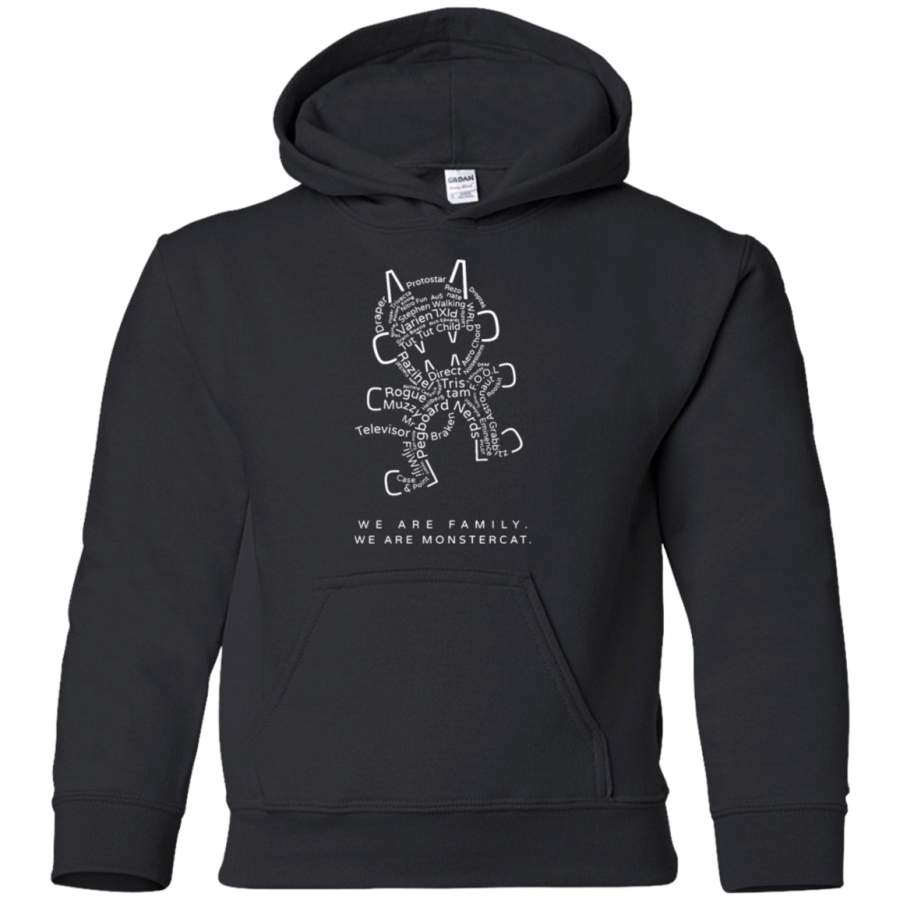 AGR MonsterCat Letter Youth Pullover Hoodie