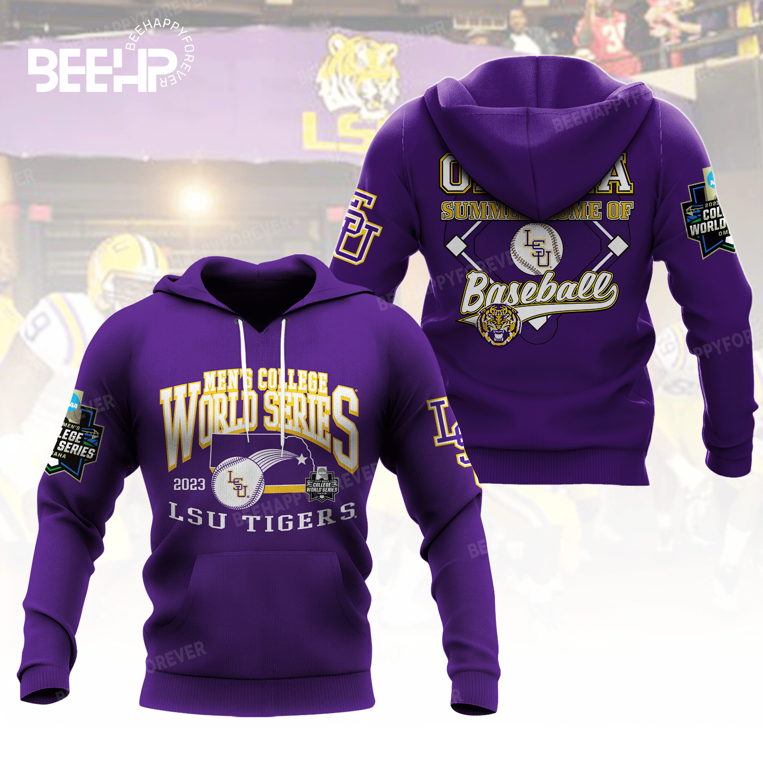Lsu Tigers 2023 Ncaa Baseball College World Series Hoodie 003