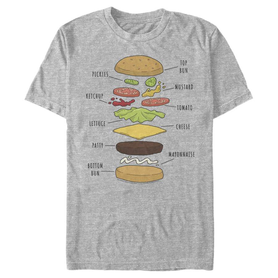 Bob’s Burgers Men’s Snack Schematics  T Shirt