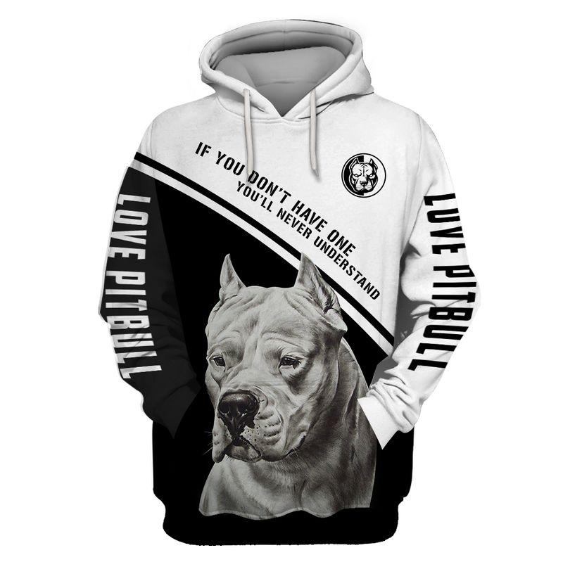 Retirement Gift Ideas 3D Print Pitbull  Adult Unisex