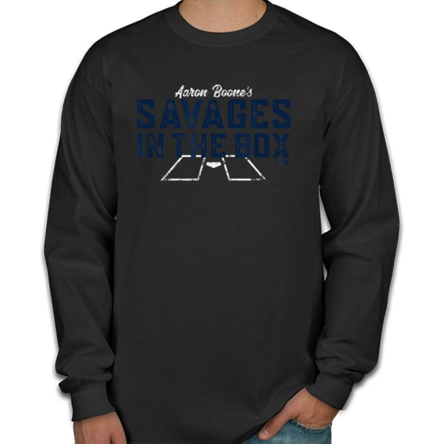 Aaron Boones Savages In The Box Men’s Long Sleeve Shirts