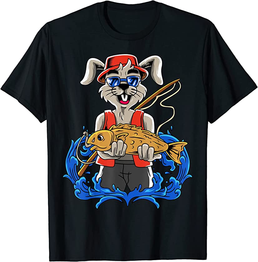 Rabbit Fisherman Bunny Fishing T-Shirt