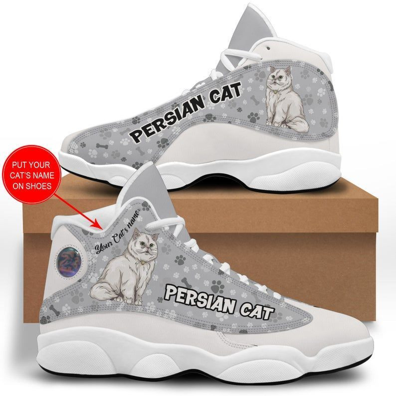 Persian Cat Shoes, Air Jd 13 Sneakers For Men And Women, Personalized Shoes, Custom Name Shoes, Printed Shoes New Fashion