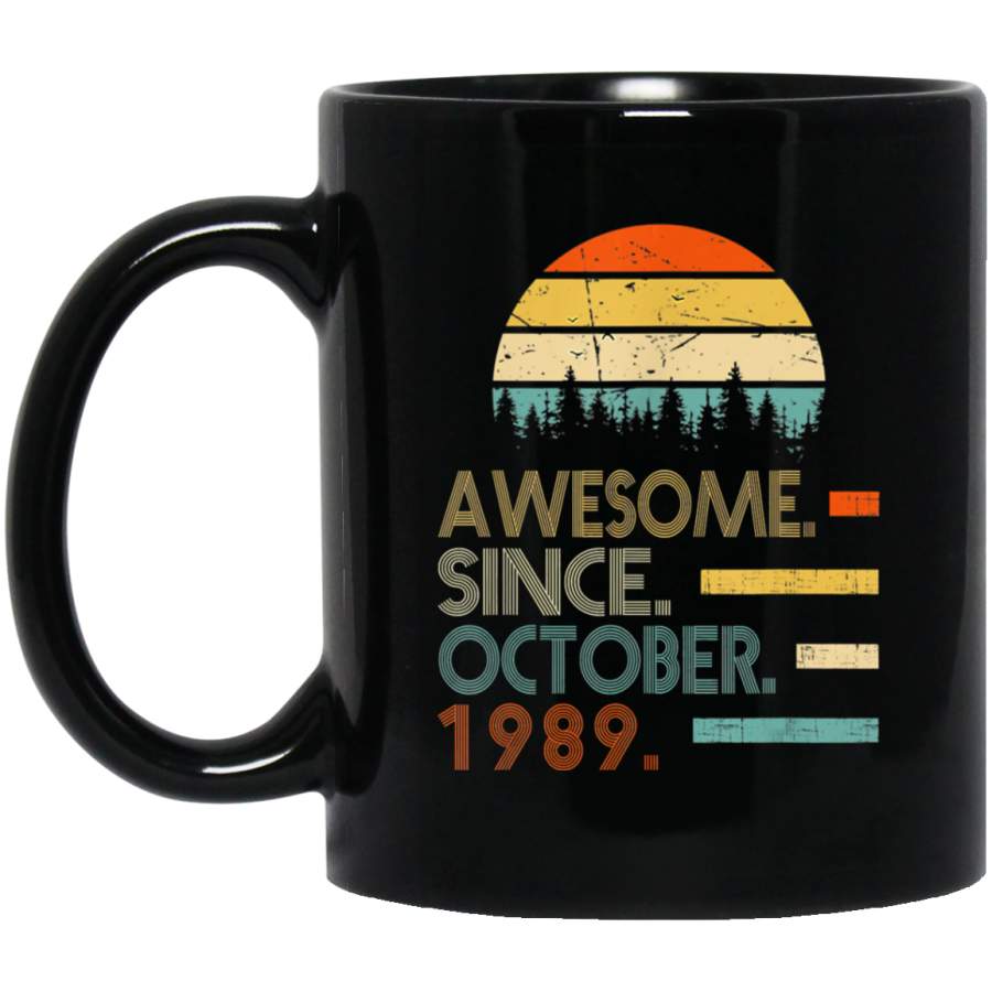 Vintage Awesome Since October 1989 30th Birthday Gift Coffee Mug