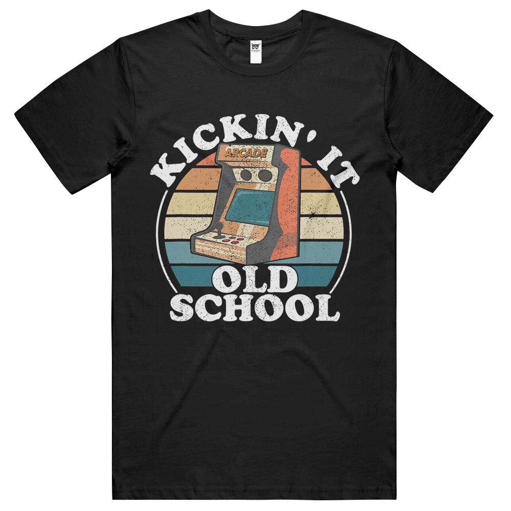 Kickin It Old School Retro 80S Arcade Game Video Gaming Gift T Shirts