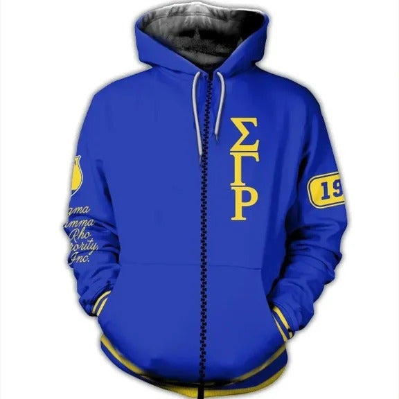 Sorority Hoodie – On Fire To Serve Sigma Gamma Rho Zip Hoodie