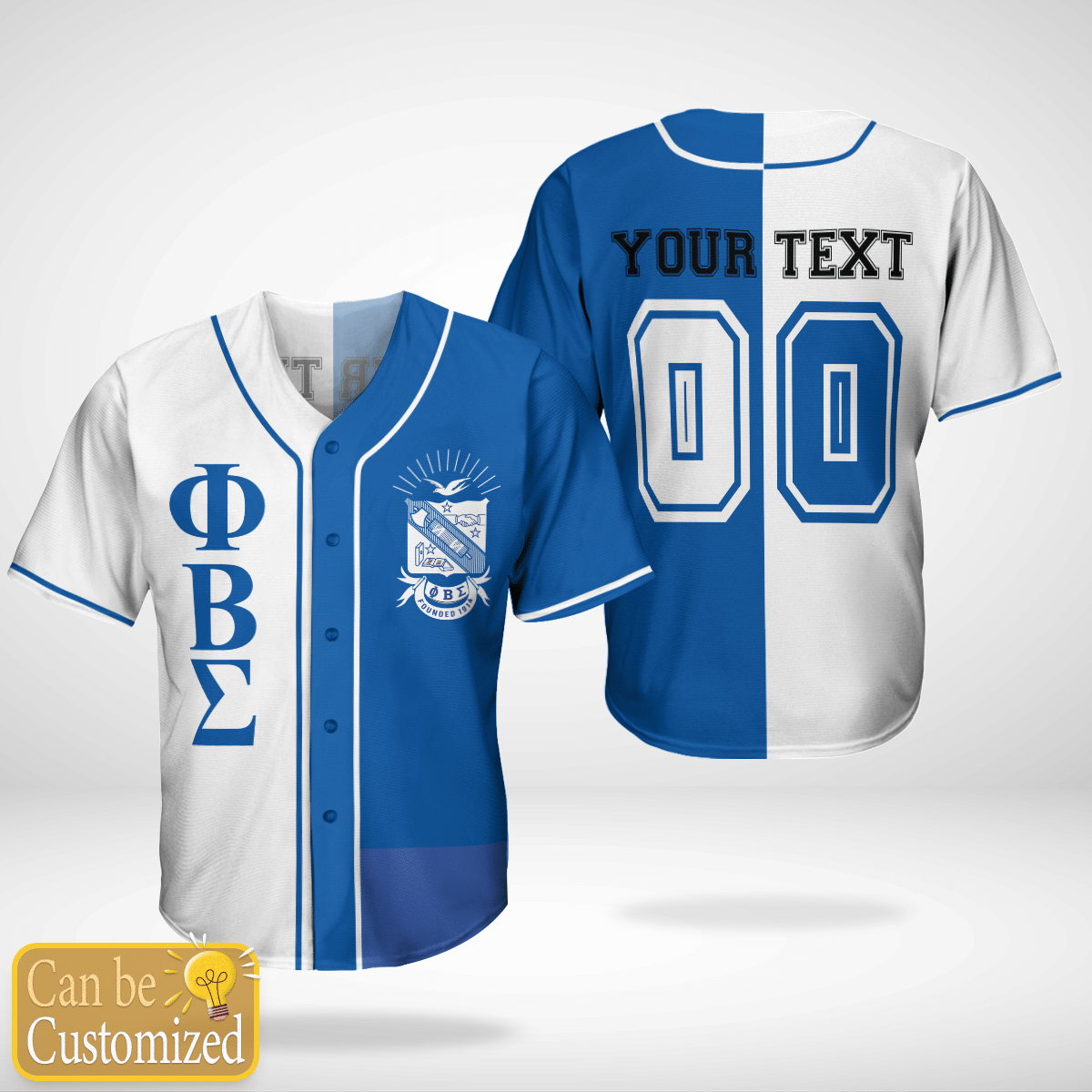 Phi Beta Sigma 1914 Personalized Baseball Jersey Shirt