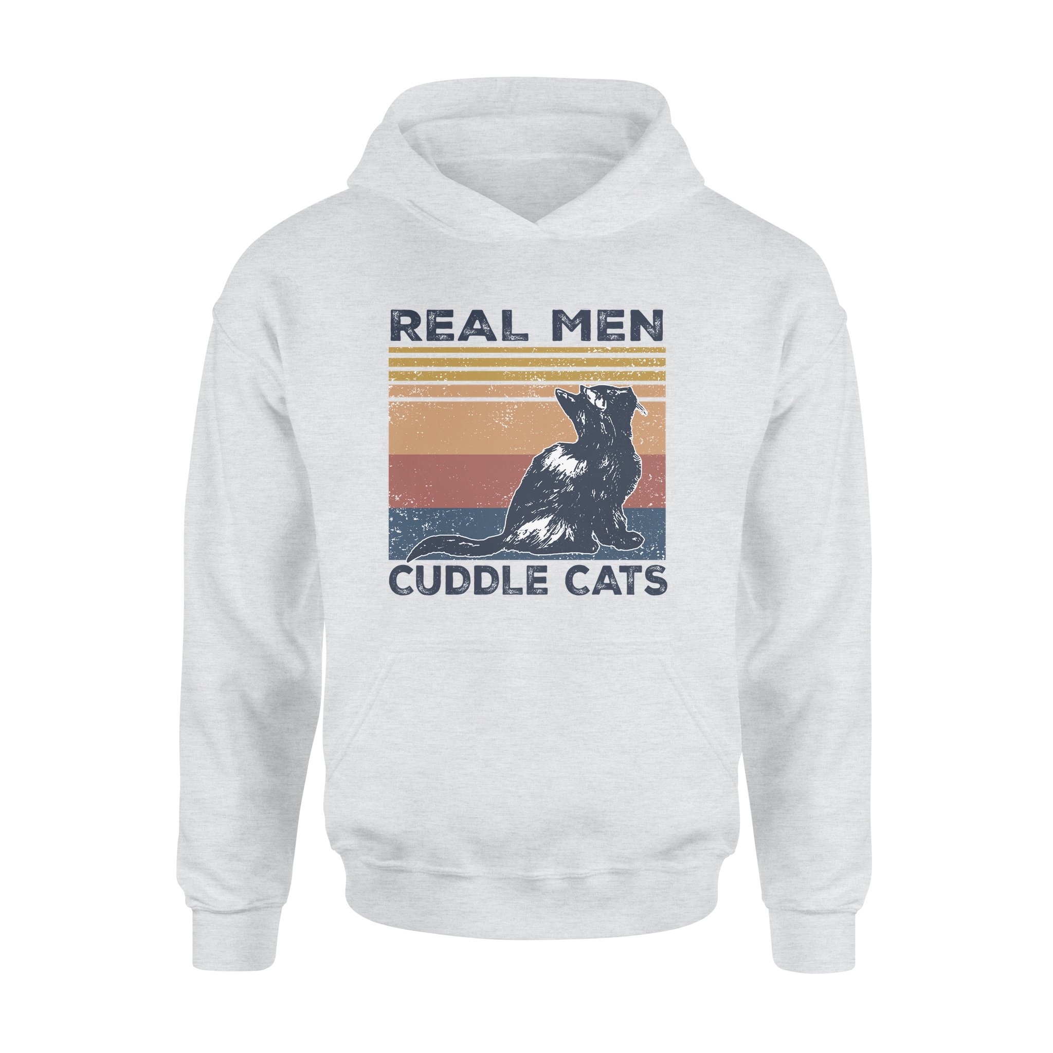 Real Men Cuddle Cats Black Cat – Premium Hoodie