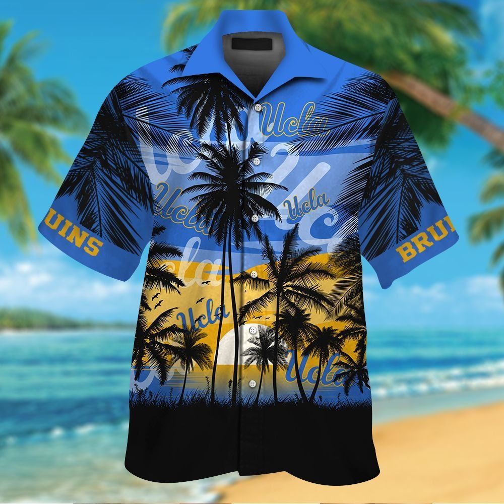 Ucla Bruins Short Sleeve Button Up Tropical Shirt Hawaiian Shirt