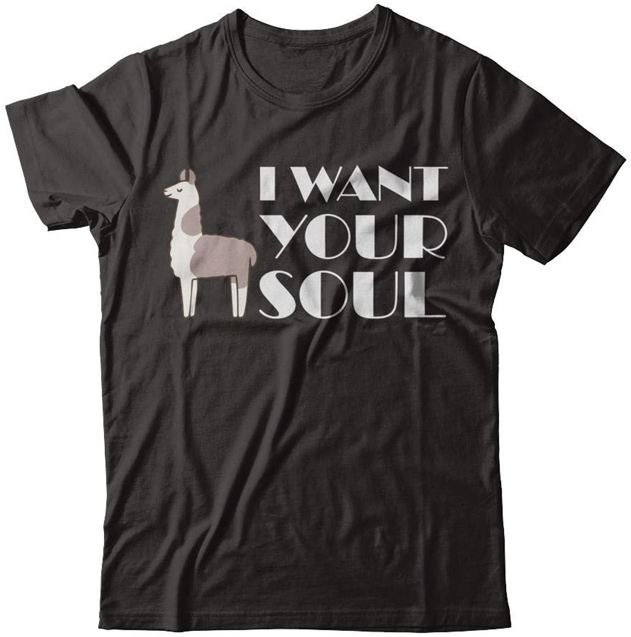 TeeAbelia I Want Your Soul Llama Pet Shirt for Llama Lovers