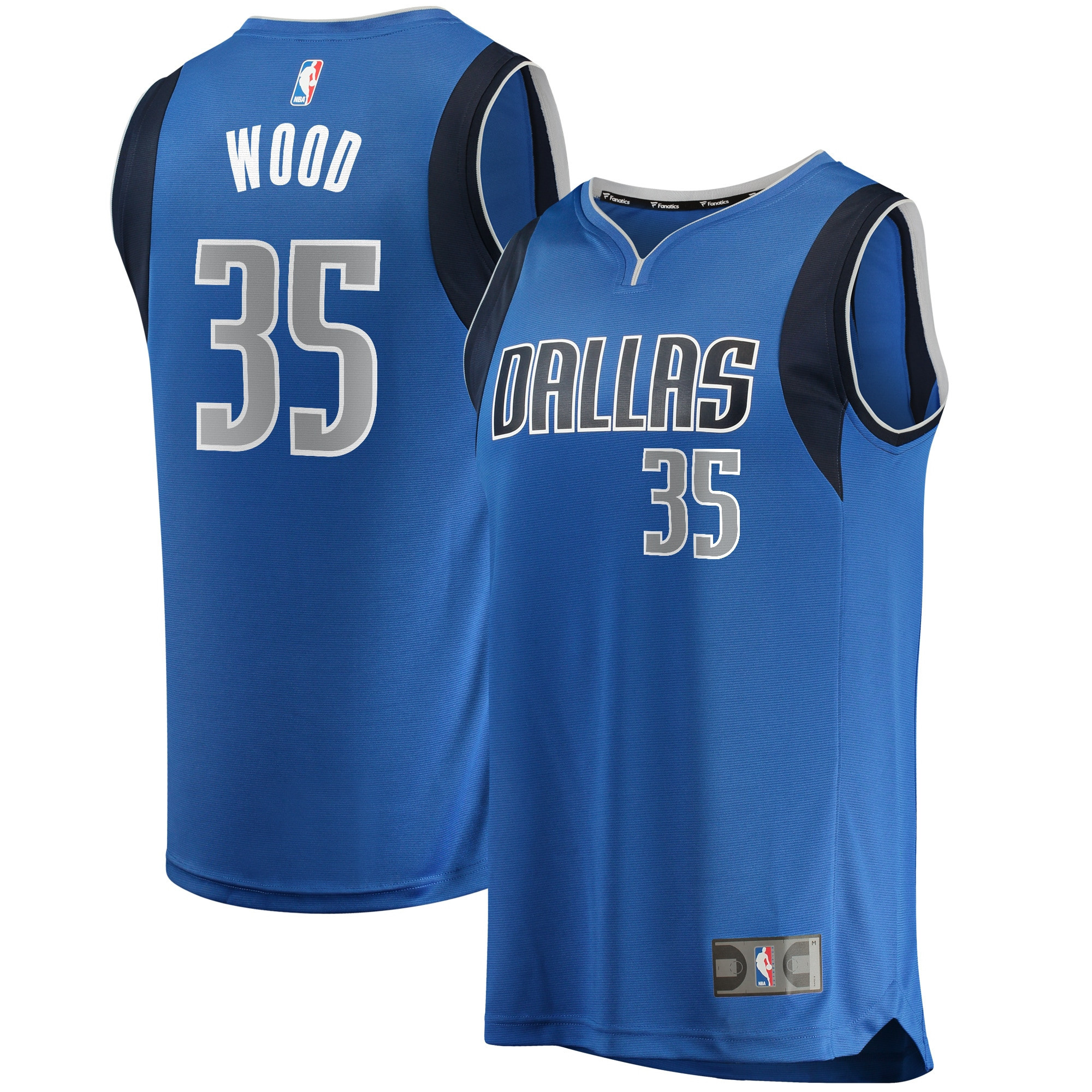 Christian Wood Dallas Mavericks Fanatics Branded Fast Break Replica Jersey – Icon Edition – Blue NBA