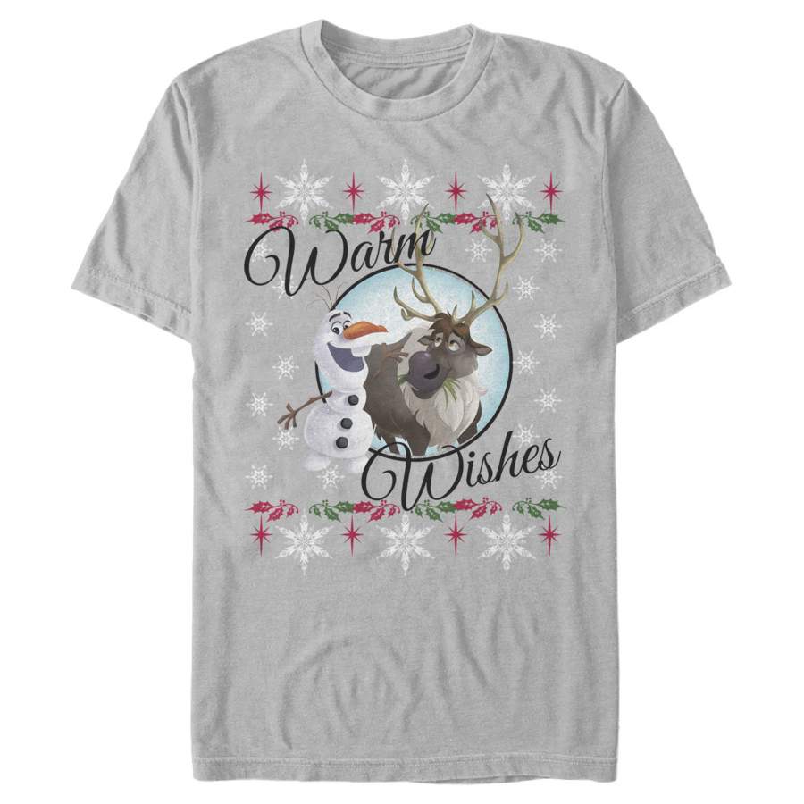 Frozen Men’s Christmas Warm Wishes  T Shirt