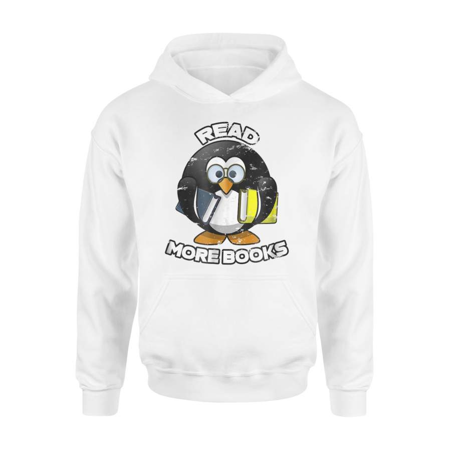 Funny Penguin Read More Books Hoodie