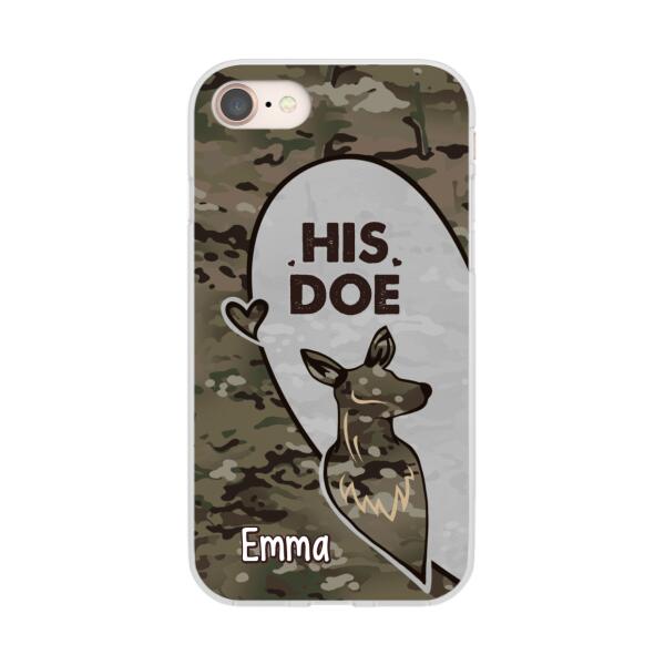 Personalized Phone Case, Deer Hunting Couple, Christmas Gift For Hunters, Couple