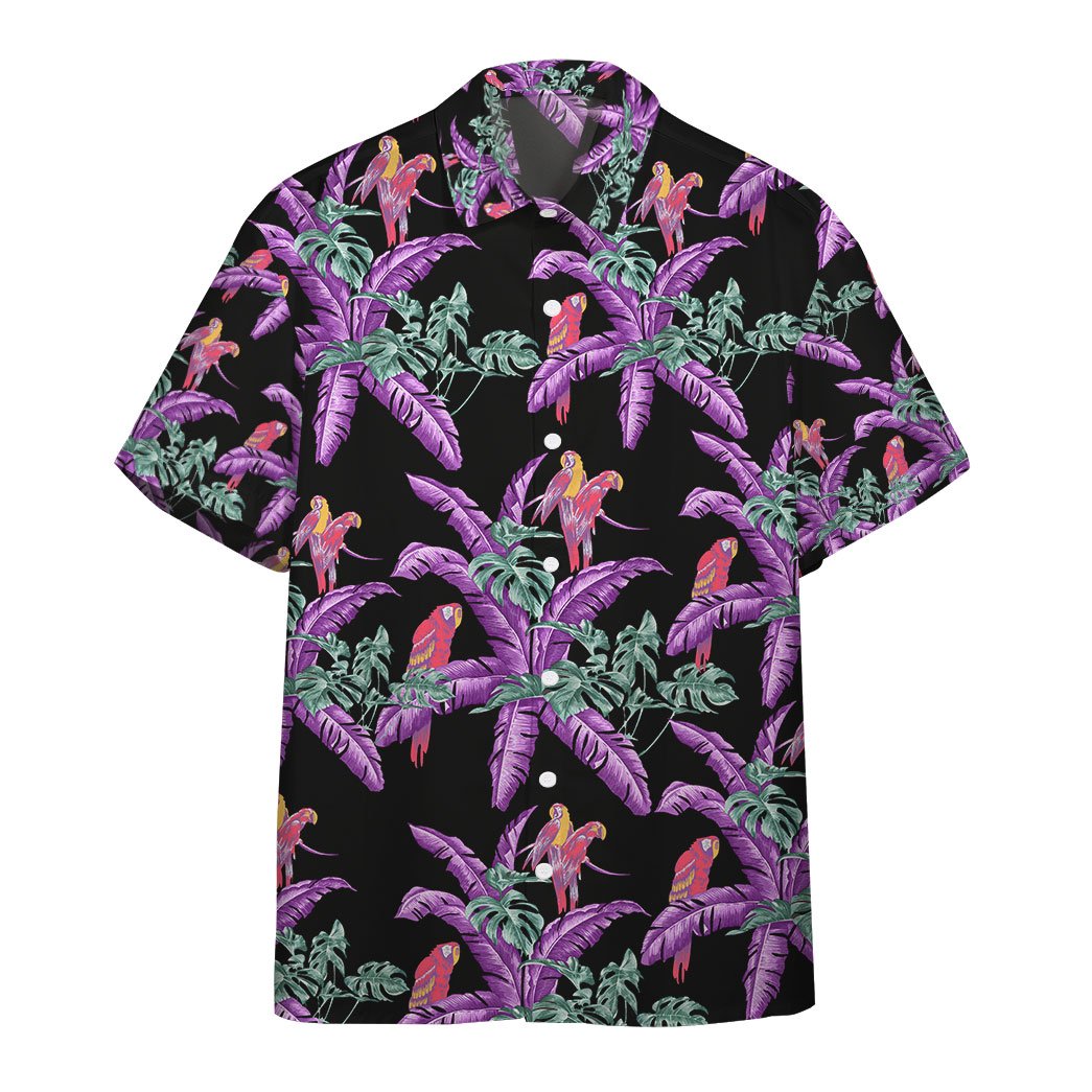 Gearhumans Tom Selleck Magnum Pi Jungle Bird Black Custom Hawaiian Shirt Ha99495