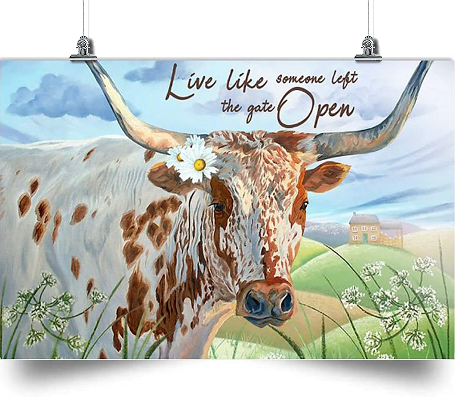 Texas Longhorns The Gate Open Cute – Home Decoration Poster, Wall Poster, Home And Room Decoration, Gifts For Friends And Relatives, Souvenirs.