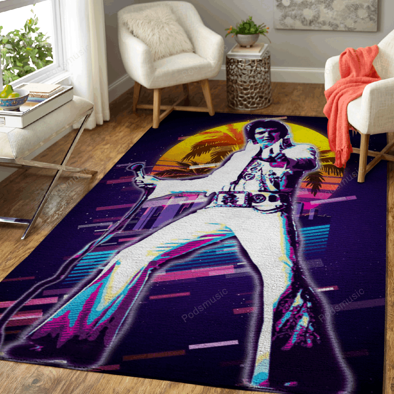 Elvis Presley – Artwork Music Synthwave 80S Art For Fans Area Rug Carpet