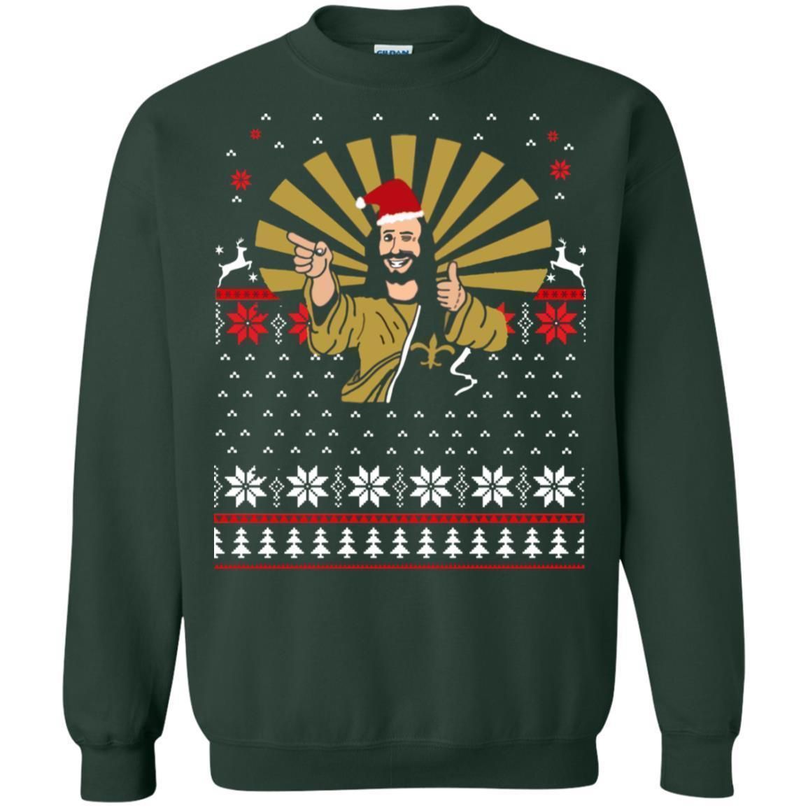 Check out this awesome Jesus Santa Ugly Christmas sweater