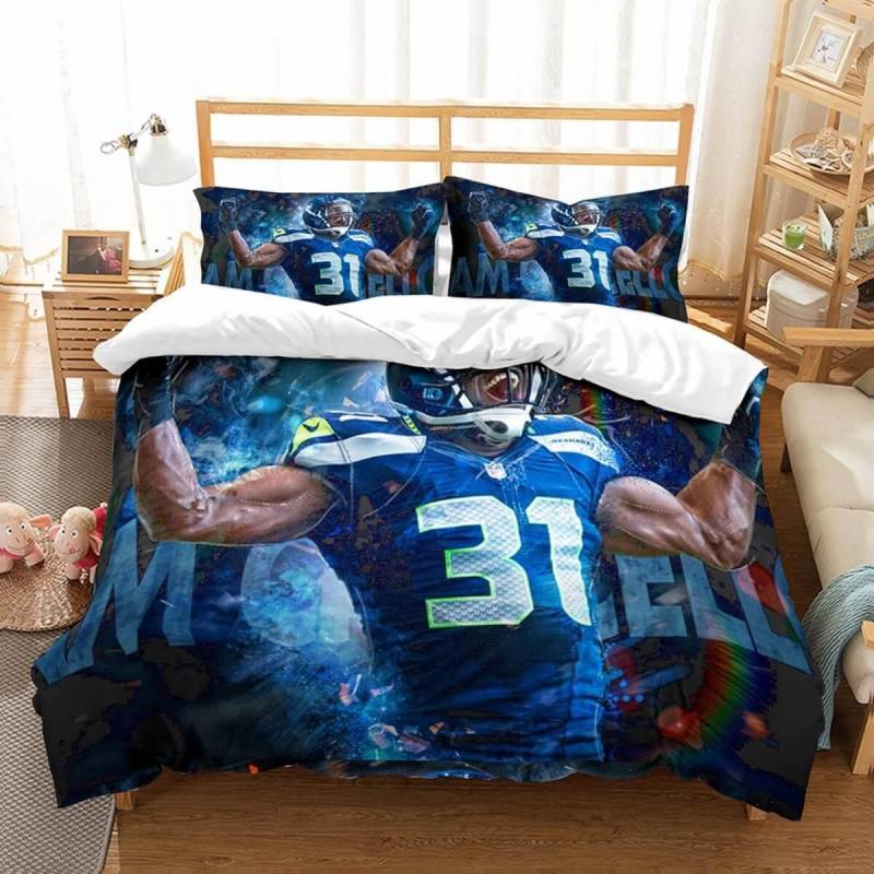 3D Customize Kam Chancellor Seattle Seahawks Bedding Set Duvet Cover Set Bedroom Set Bedlinen