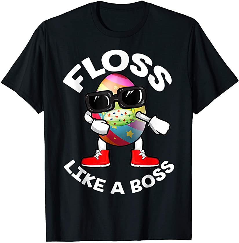 Bunny Tshirt Floss for Dad Boss Cute Easter Egg Tee T-Shirt