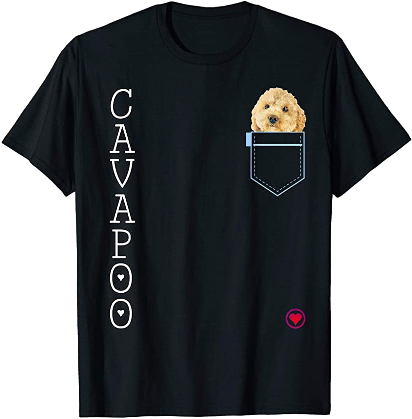 Cavapoo in pocket Puppy Dog Lover Cute Poodle cross gift T-Shirt