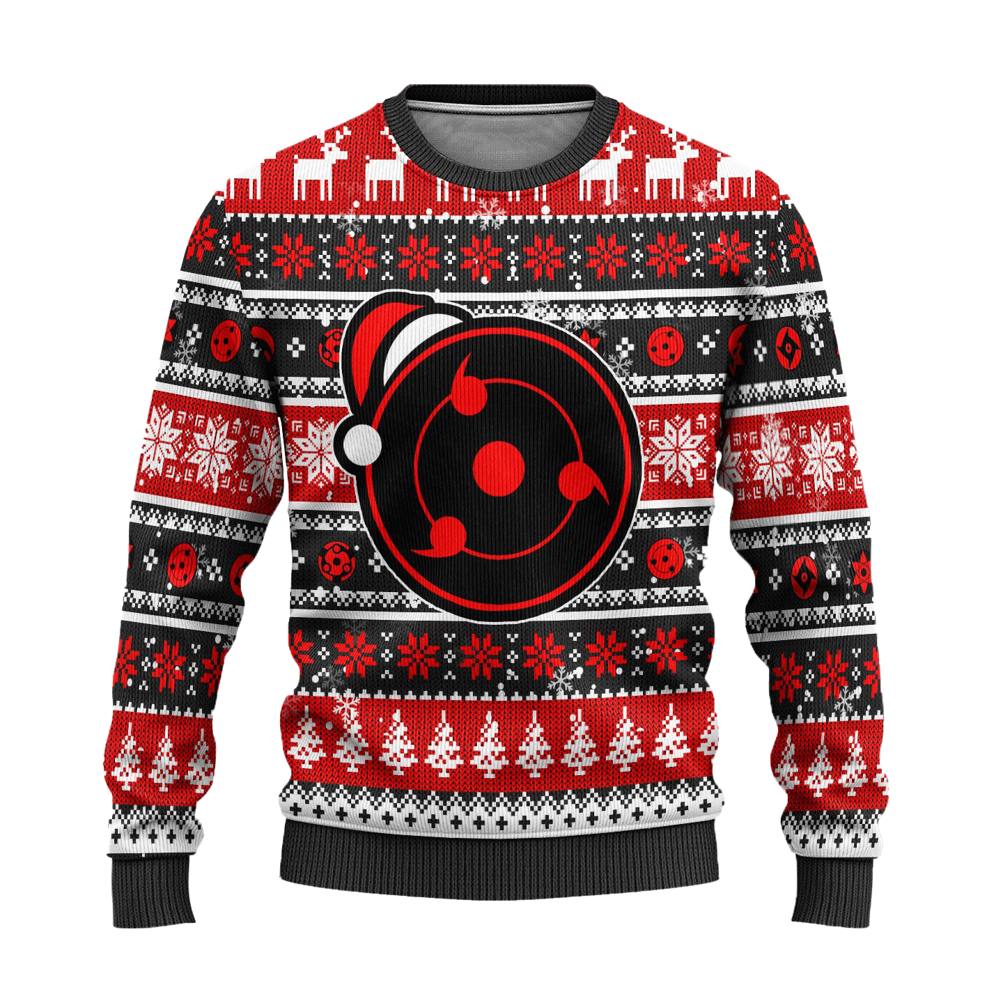 Uchiha Sharingan Anime Ugly Christmas Sweater Naruto Xmas Gift