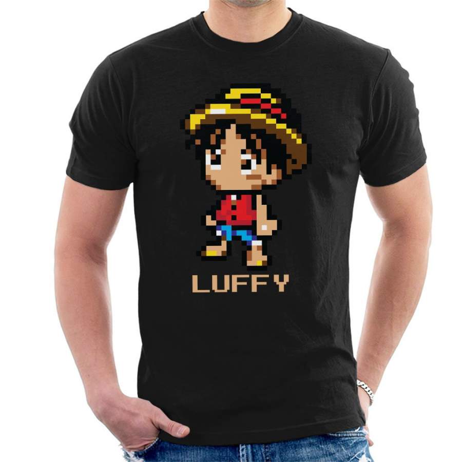 Monkey D Luffy Pixel Character One Piece Men’s T-shirt