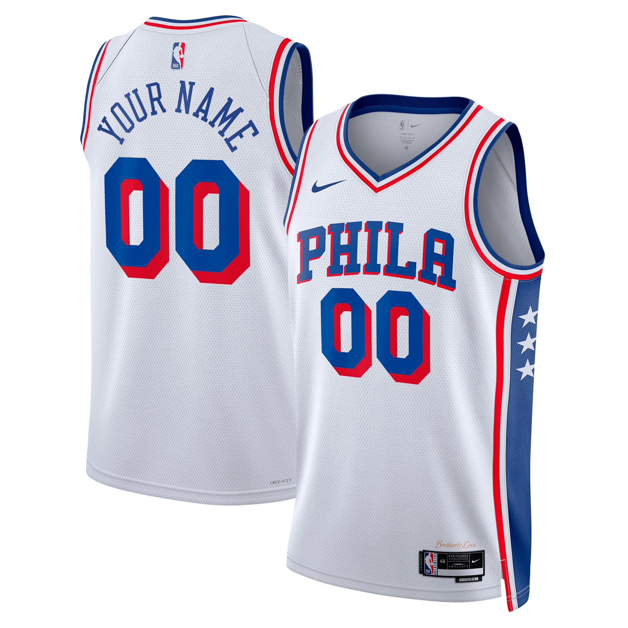 Philadelphia 76ers Association Swingman Jersey – Custom – Unisex