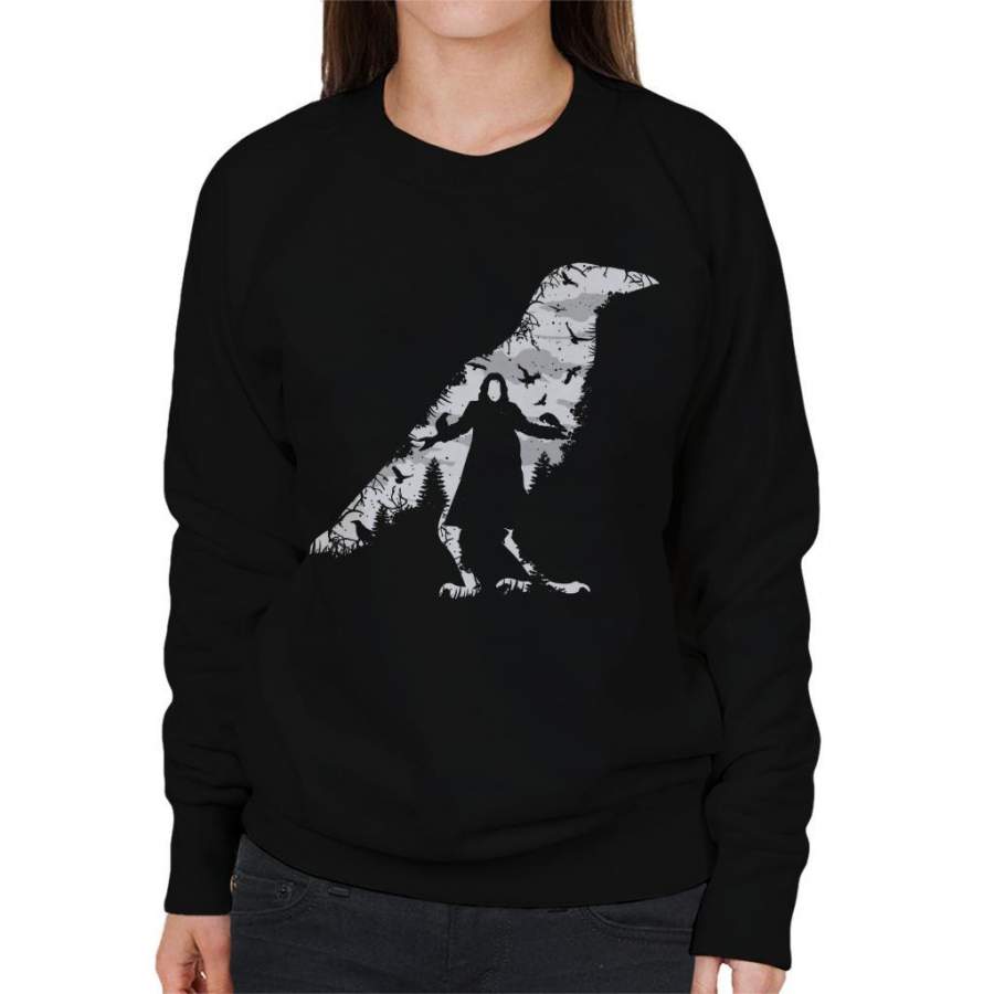 Crow Night Sky Collage Women’s Sweatshirt