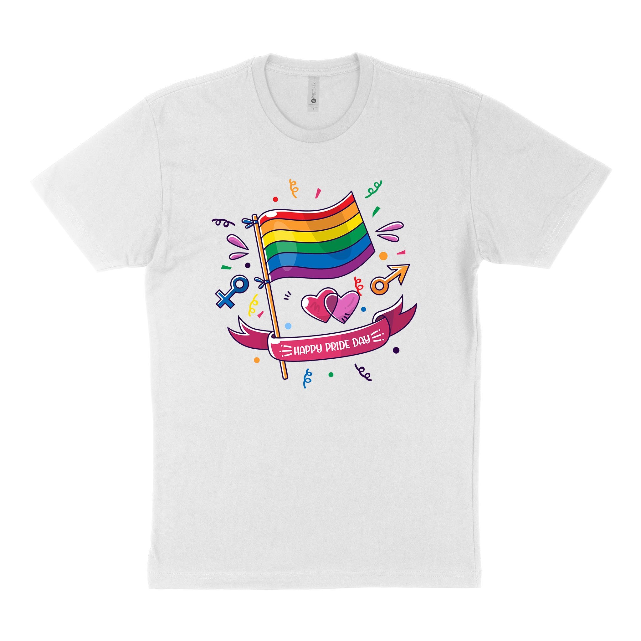 LGBT Unisex’s Graphic Tees, LGBT Fashion Designs, Graphic Unisex T-Shirt, Husband Wife Personalized Gifts, Happy Pride Day Next Level 3600 Unisex T-Shirt