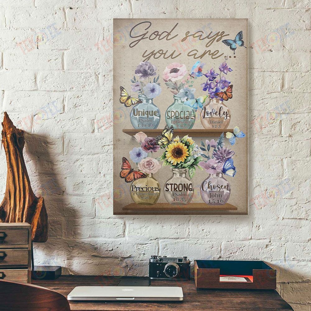 Canvas Painting Butterfly God Say You Are Precious Gallery Wrapped Canvas Wall Art Home Decoration