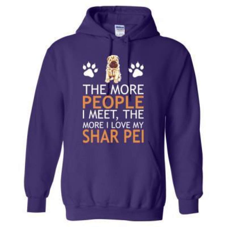 AGR The More People I Meet The More I Love My Shar Pei – Heavy Blend™ Hooded Sweatshirt