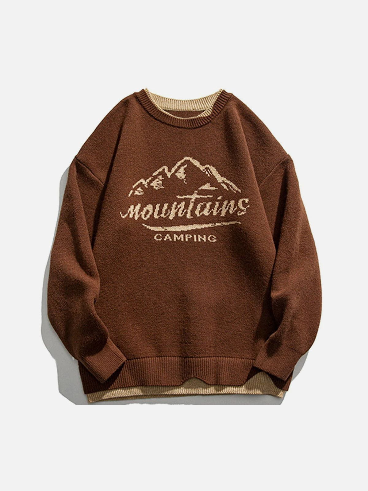 Talishko™ – Vintage Fake Two Mountains Knit Sweater