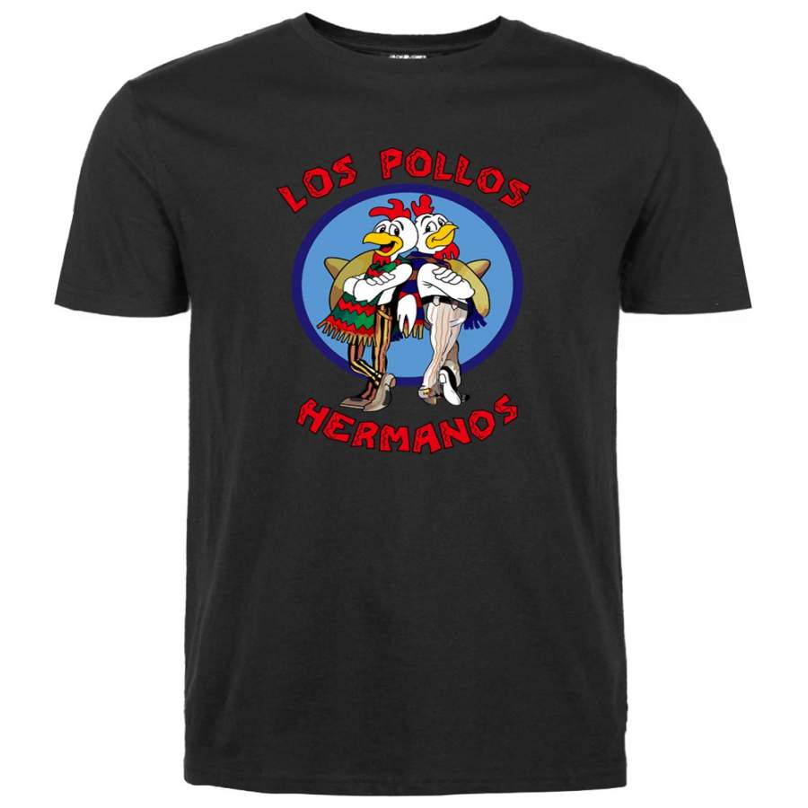 2019 Breaking Bad LOS POLLOS Hermanos Men T Shirt Funny Chicken Brothers streetwear Men T Shirts Tops  brand  clothing hipster