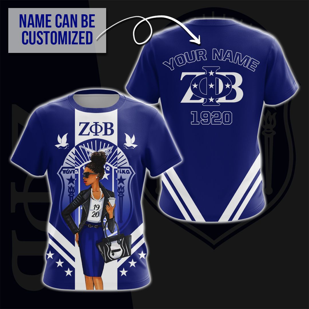 Zeta Phi Beta 3006 Custom Name Wm T-shirt