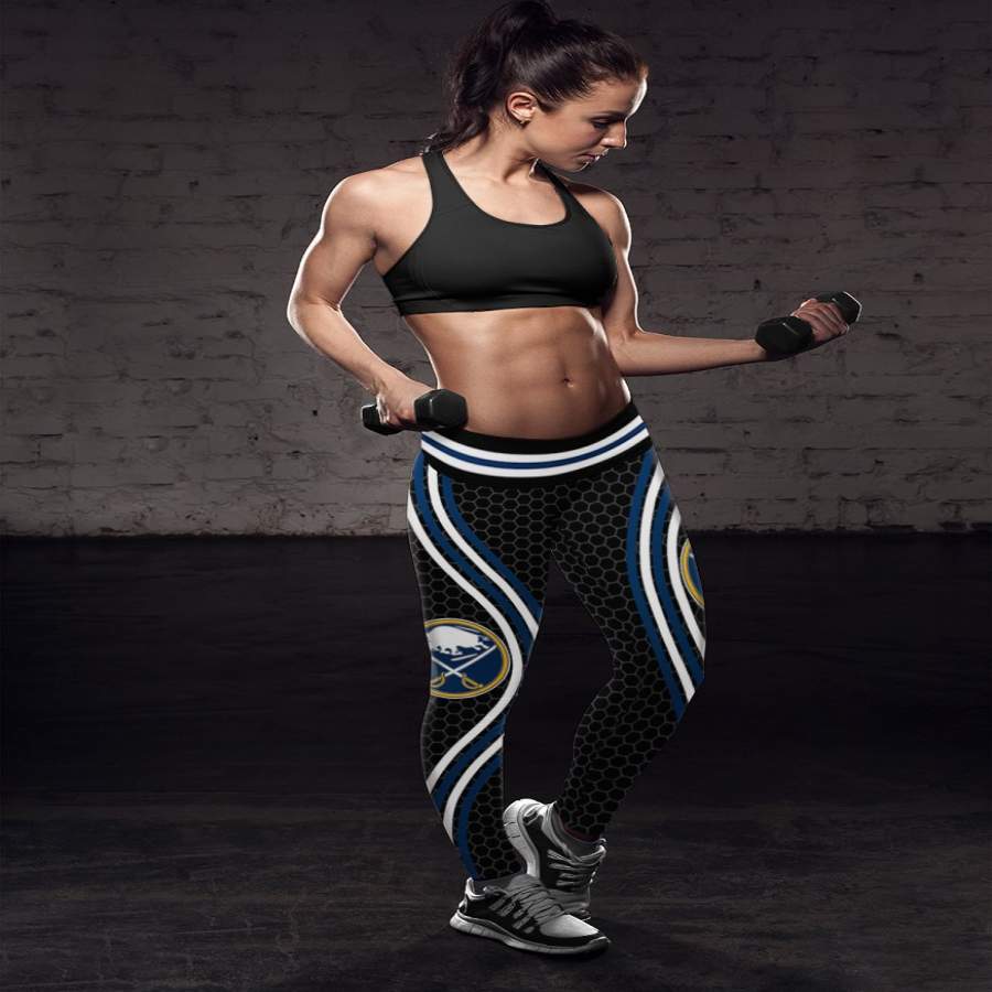 Black Venom Buffalo Sabres Leggings