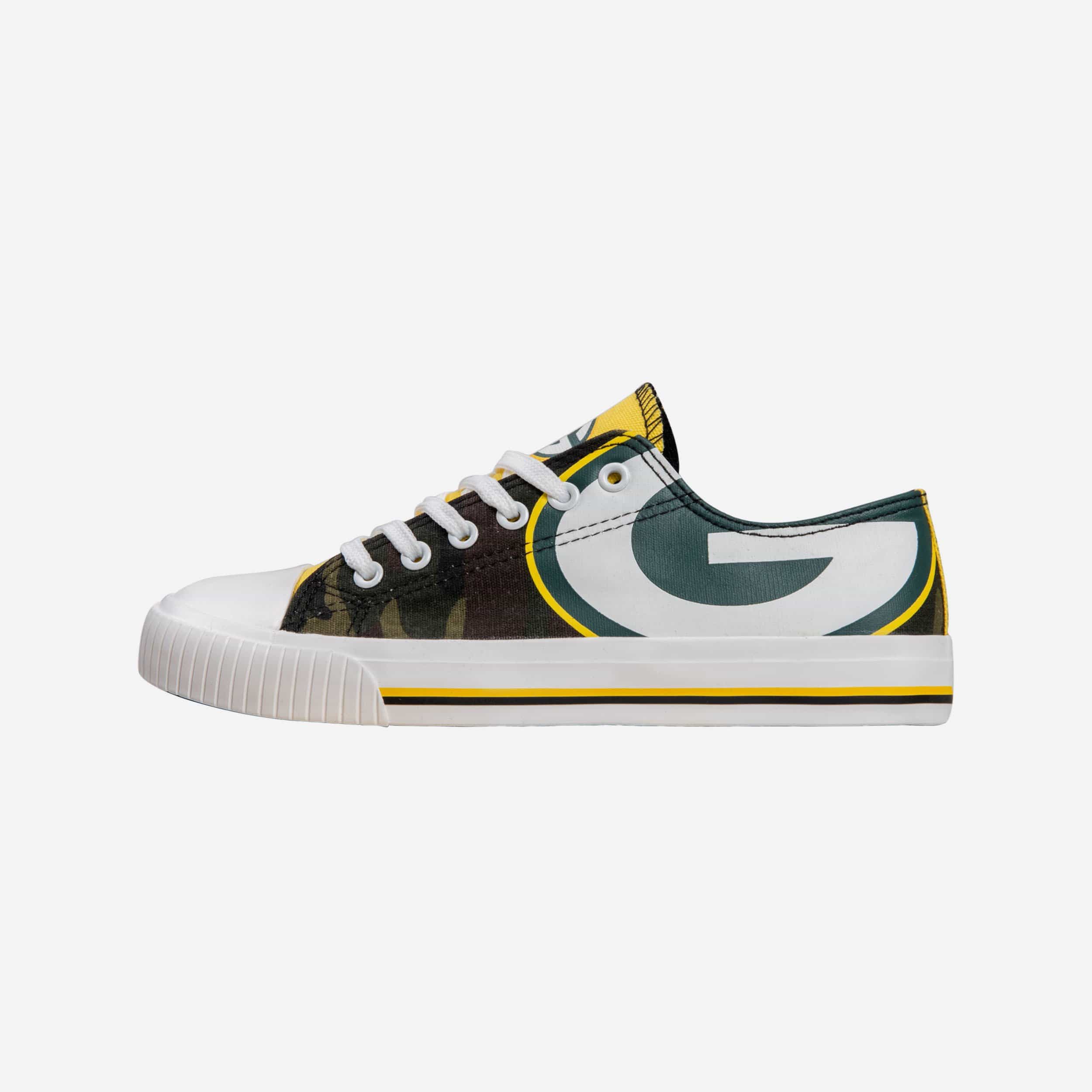 Green Bay Packers Womens Camo Low Top Canvas Shoe