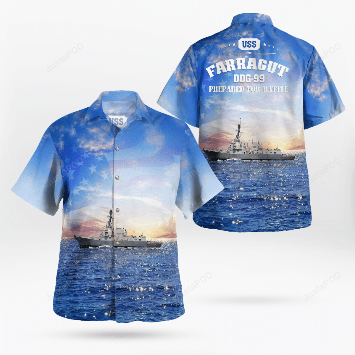 Uss Farragut Arleigh Destroyer Hawaii Shirt Ha94138