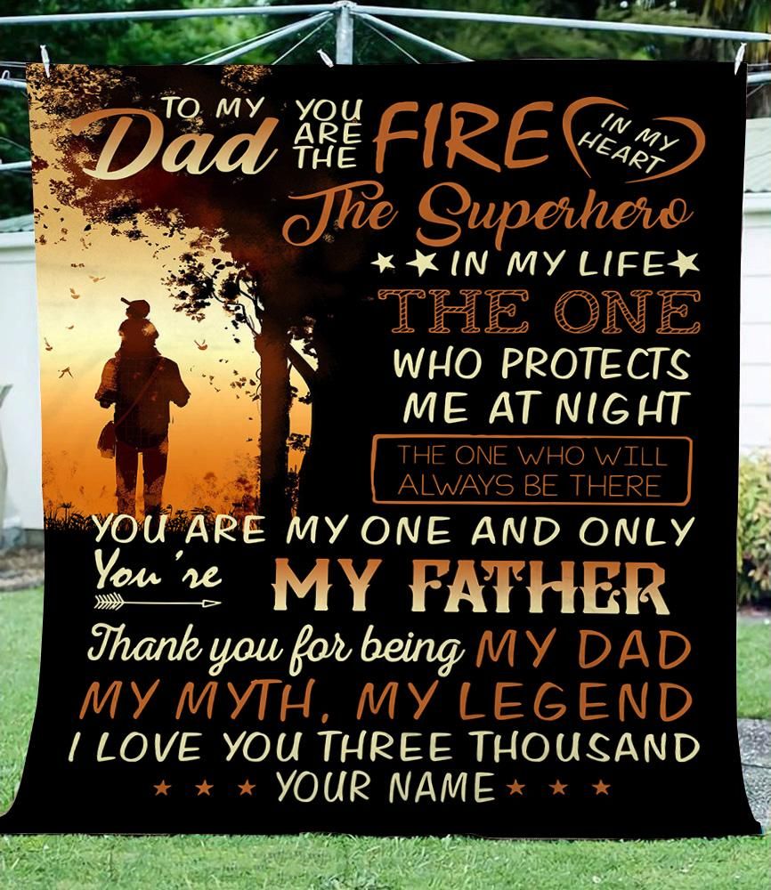 Order To My dad Custom Thoughtful Blanket great gifts ideas for fathers day – personalized sentiment