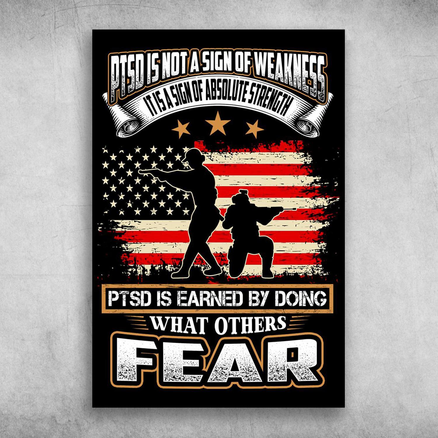 We Are American Veterans Ptsd Is Not A Sign Of Weakness Poster Print Wall Art Canvas Wall Decor