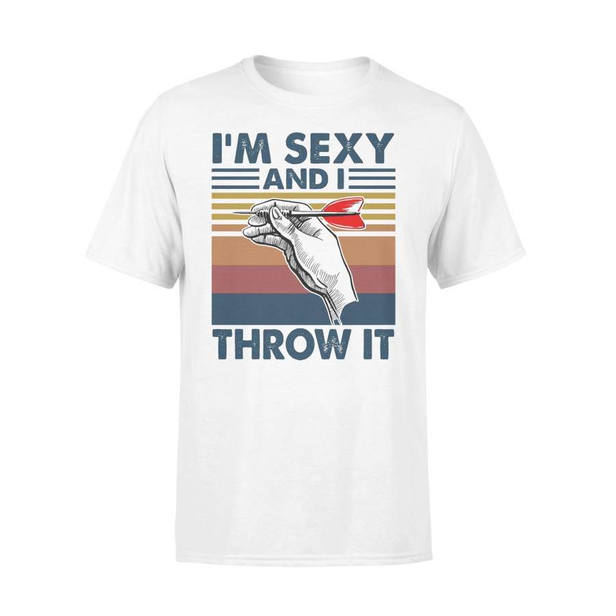 I’m Sexy And I Throw It Darts Vintage Retro T-shirt