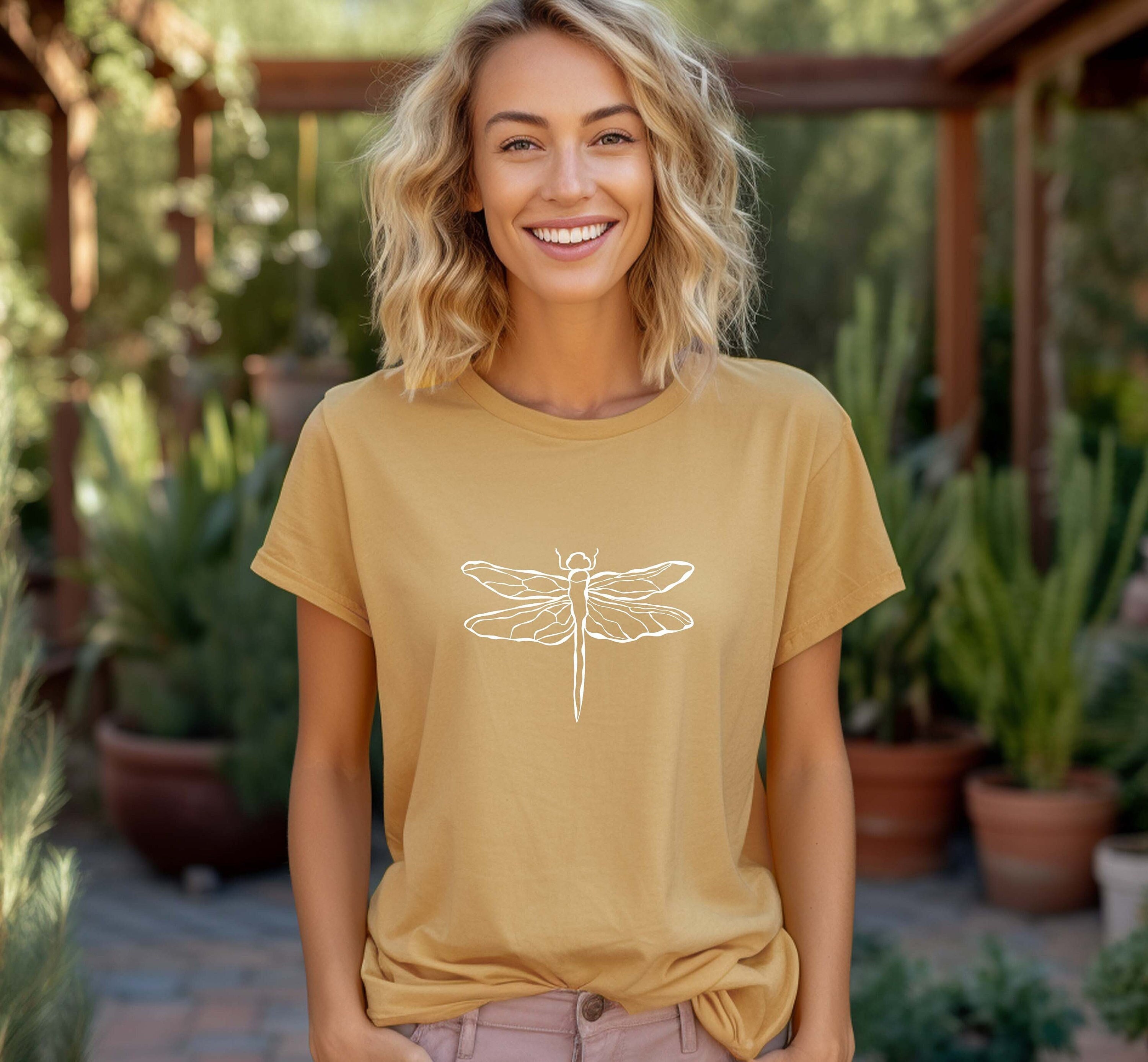 Dragonfly T-Shirt, Fairycore Aesthetic Shirt, Insect T-Shirt For Women, Dragonfly Gift