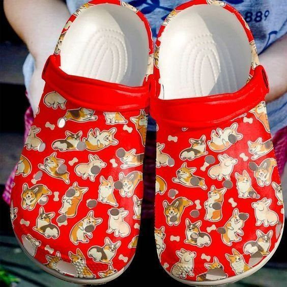 Cute Pembroke Welsh Corgi Rubber clog Shoes Comfy Footwear