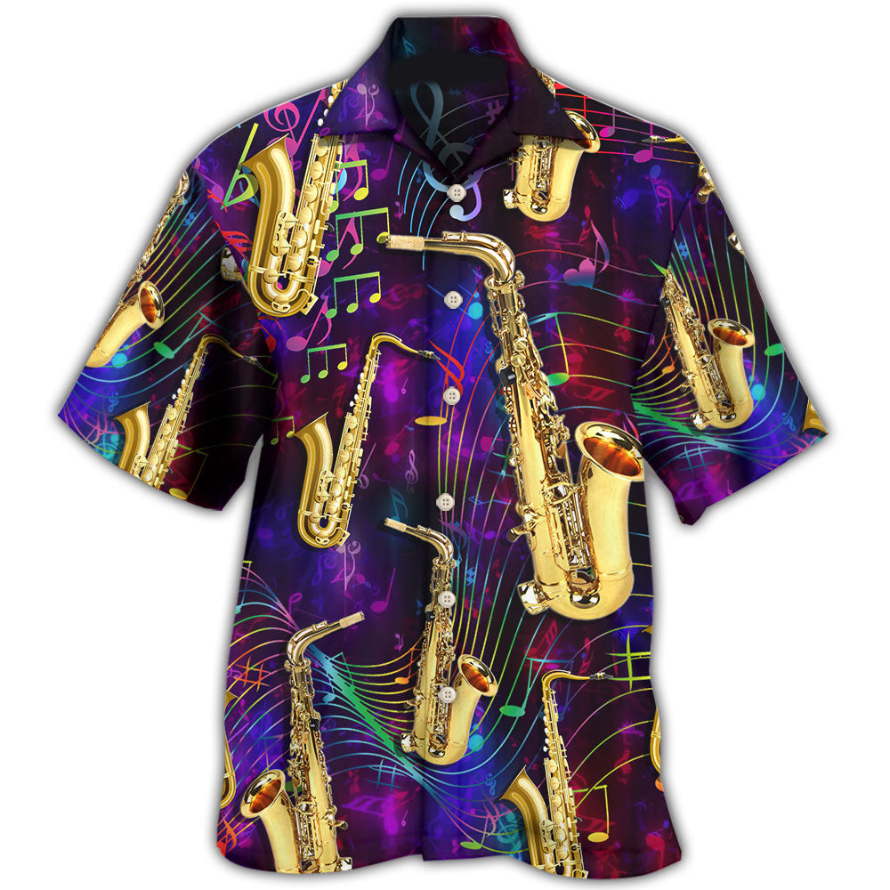 Saxophone Music Neon Art Hawaii Shirt Ha60028