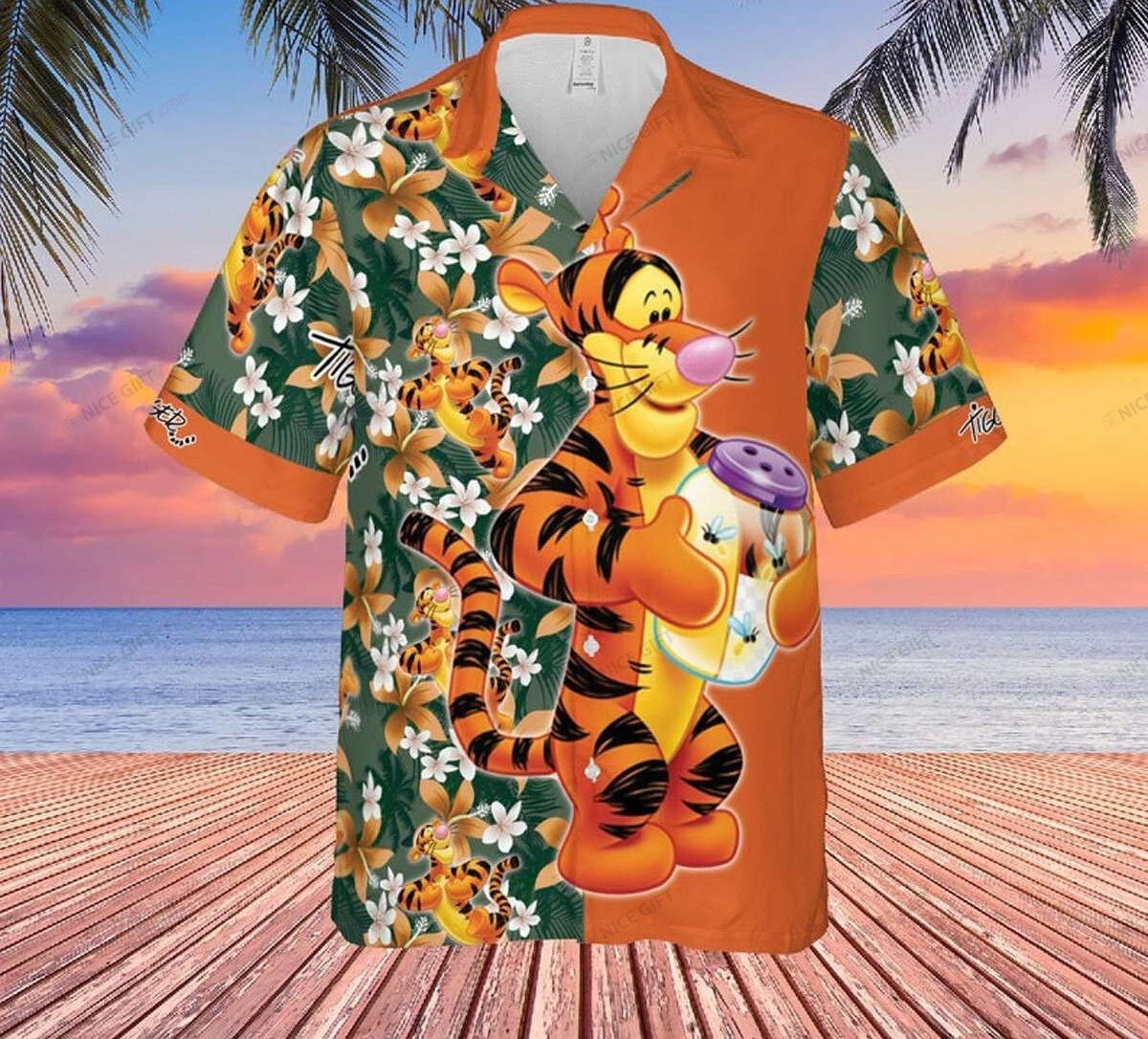 Winnie The Pooh Tigger Hawaiian 3D Shirt 3Hs-D8A8