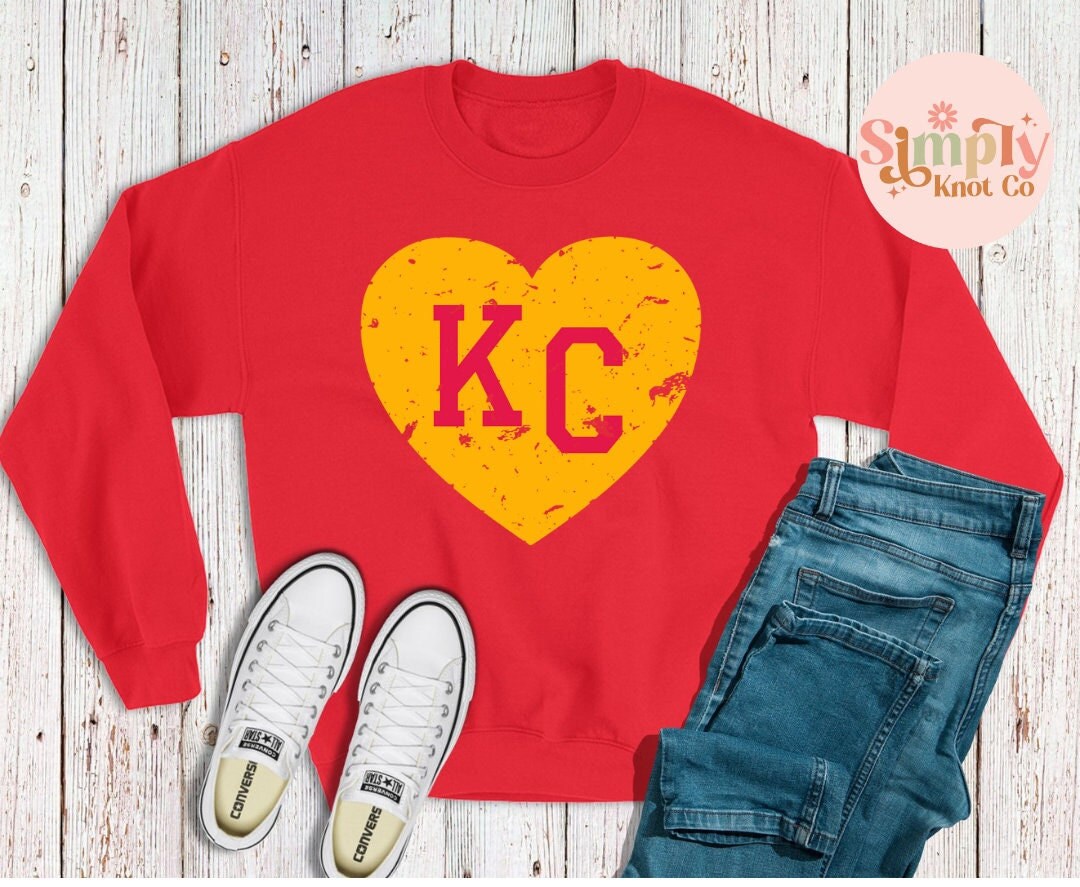 Kansas City Sweatshirt, Kansas City Heart Shirt, Kansas City Pride Sweatshirt, Kansas City Hoodie, Kansas City Football Shirt for Women